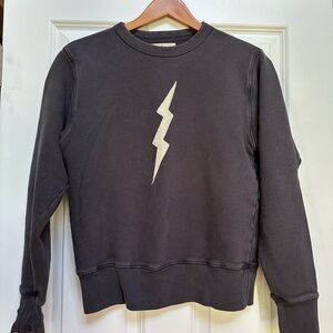 Imogene and Willie Lightening Bolt Sweatshirt Faded Navy XS